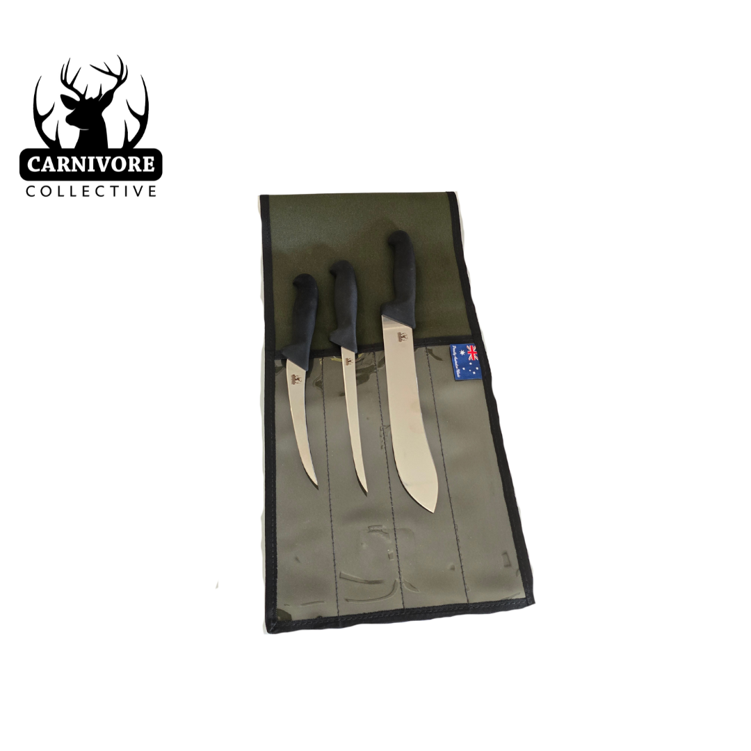 Carnivore Collective Triple Knife Fisherman Set